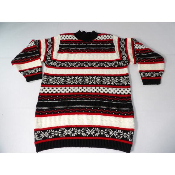 Alfred Dunner Sweater Small Knit Pull Over Grandma Core Nordic Fair Isle Ski Vtg - Picture 3 of 12